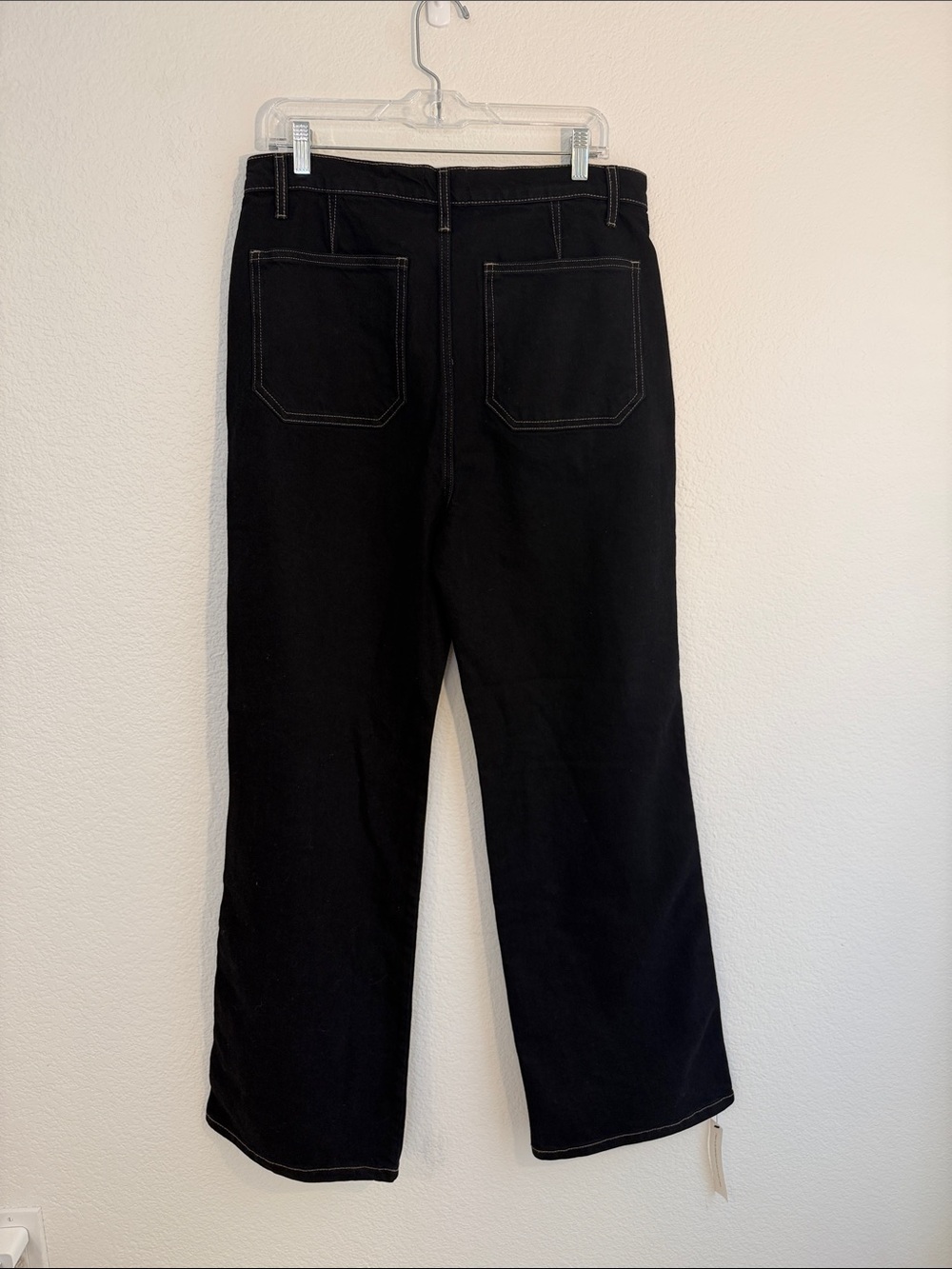 Reformation Alyssa Stretch High Rise Wide Leg Jeans - Black - Picture 3 of 9